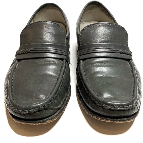 STUART MCGUIRE Leather Dress Loafers Shoes - Picture 3 of 13